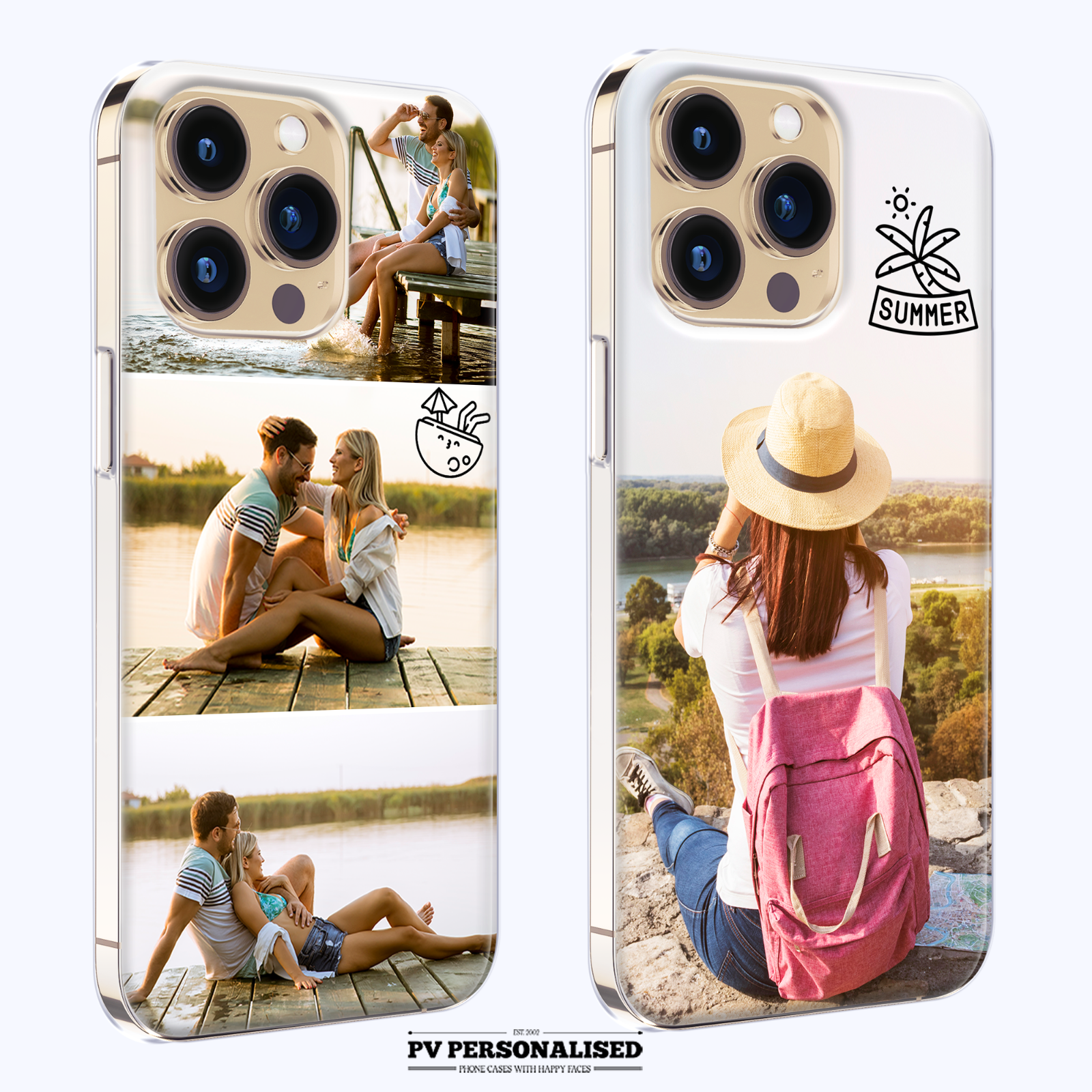 Personalised Phone Case Custom Photo Collage Silicone Cover For iPhone 15 14 13