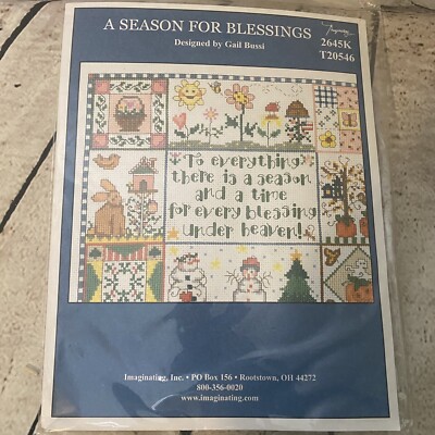 New Imaginating A Season Of Blessings Cross Stitch Kit Pattern By Gail Bassi