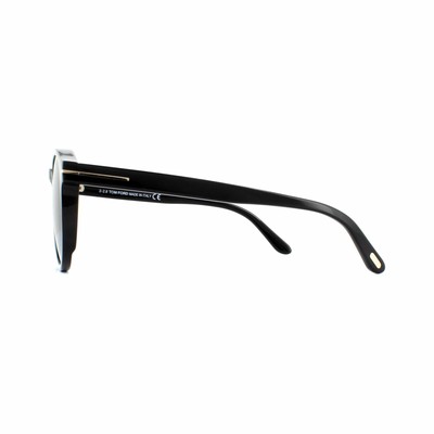 Pre-owned Tom Ford Sunglasses Ian 0591 01a Shiny Black Gray Smoke Gradient