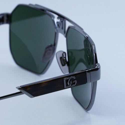 Pre-owned Dolce & Gabbana Dg2294 04/71 Grey/dark Green 59-15-145 Sunglasses