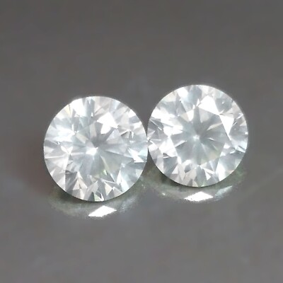 0.68cts Round Pair Untreated White H I Color Natural Earth Mined Loose Diamonds