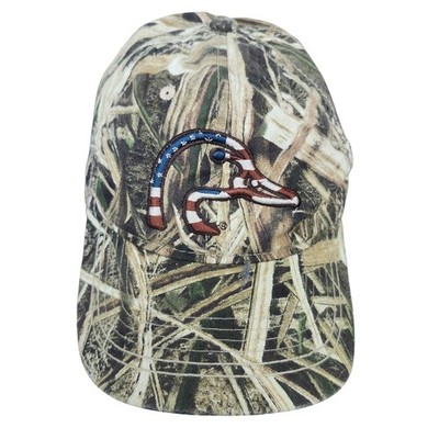 Ducks Unlimited Camo Hat Mens American Flag Duck Logo Snapback Cap Camouflage