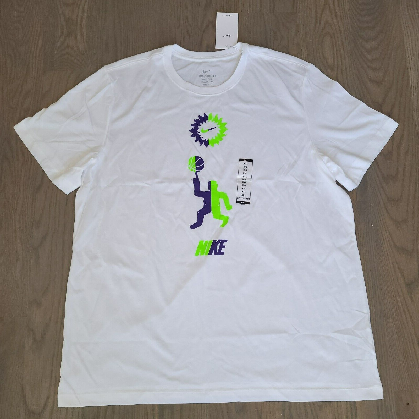 Tシャツ・カットソー NIKE / DRY-FIT BASKETBALL NIKE LOGO T-SHIRT WHITE BIG SIZE s-l400.jpg