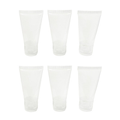 6 ct. Empty Clear Squeeze Tube Bottles 30ml - Cosmetics (3/Pack) 28x90mm