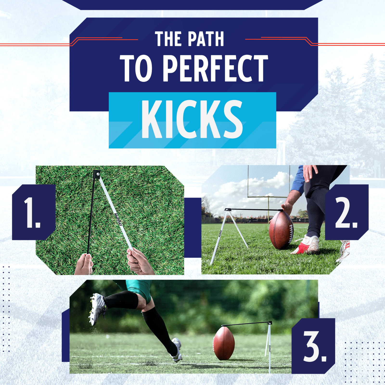 Murray Sporting Goods Premium Football Kicking Tee - Field Goal Kicking Tee Hold