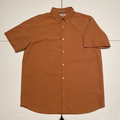 Columbia Mens Button Front Short Sleeve Shirt L Large
