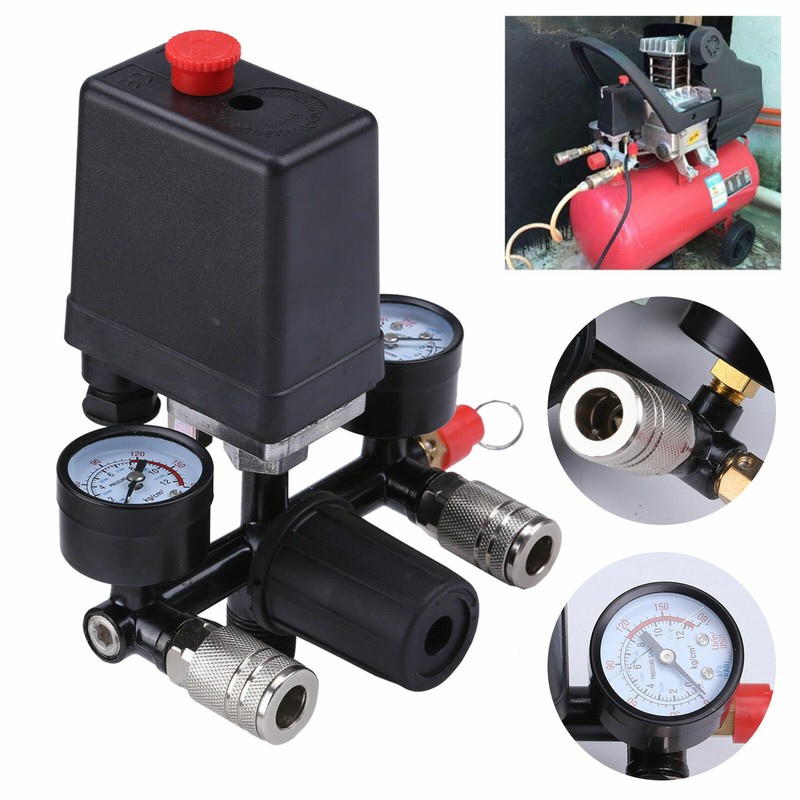 DE Druckschalter Druckregler Regelventil für Druckluft Kompressoren mit Bracket