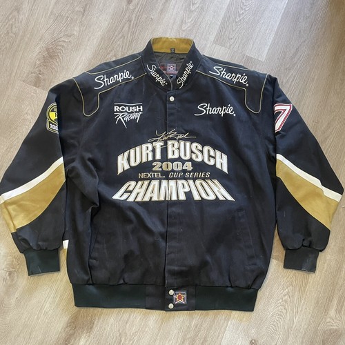 NASCAR Kurt Busch Nextel Series Champion 2004 Jacket Sharpie
