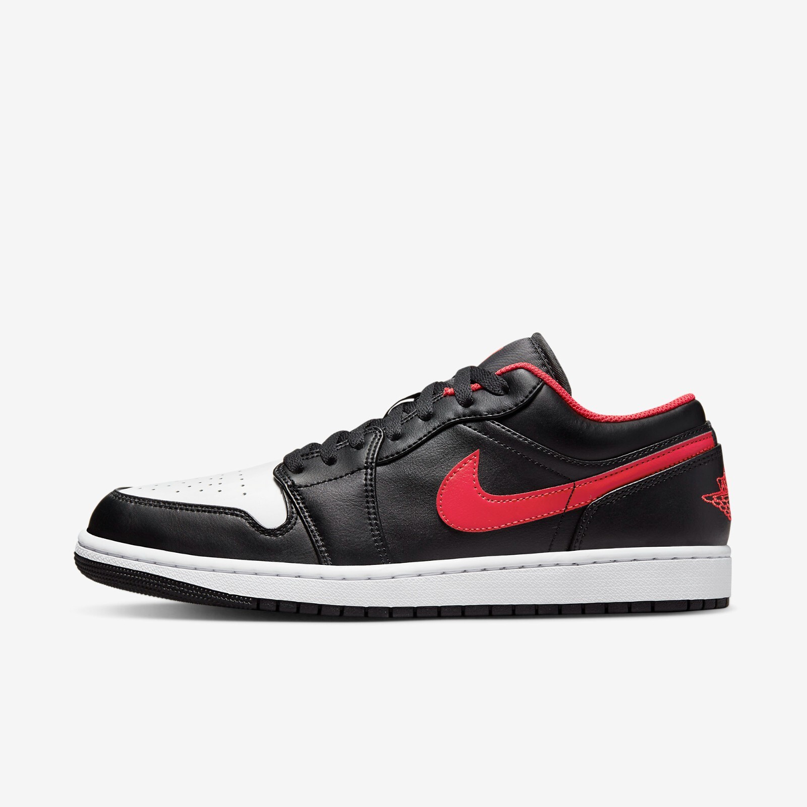

Кроссовки Jordan 1 Low White Toe 553558-063, Black/fire red/white, Jordan 1 Low