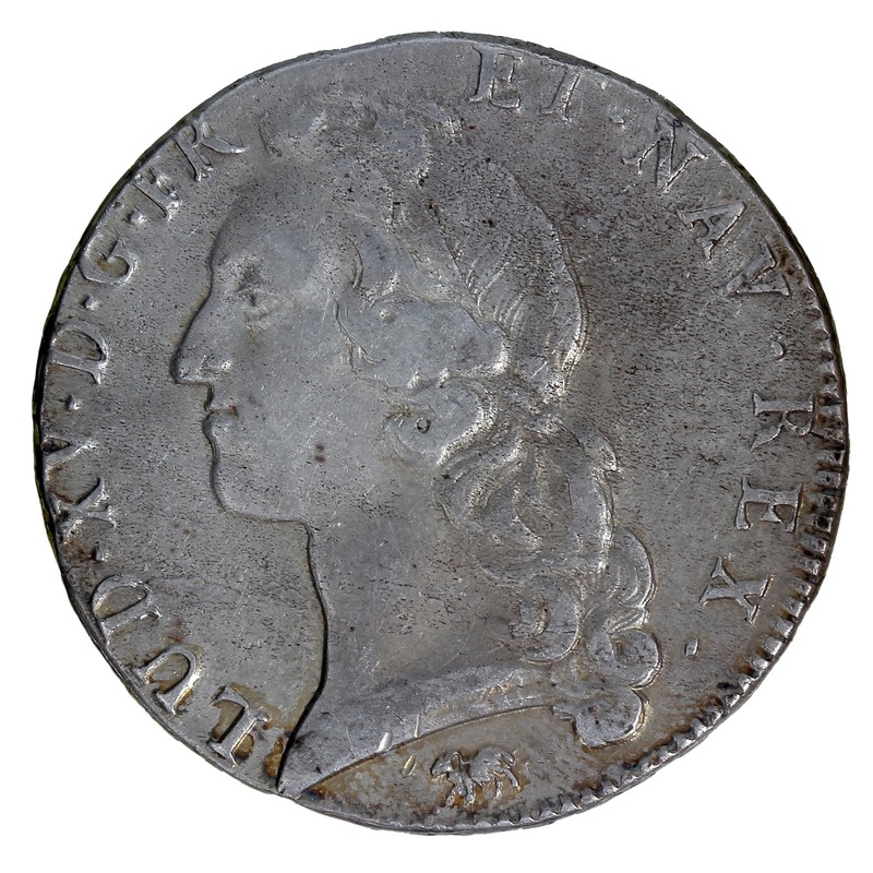 Ecu Au Bandeau Louis Xv Argent 1760 Rouen (B) P15947