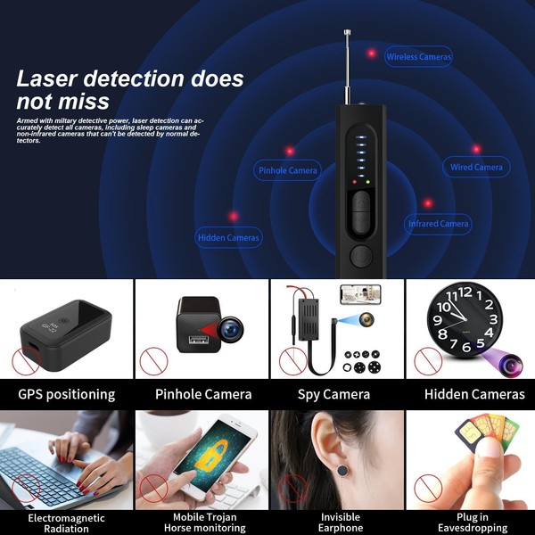 Anti-Spy Hidden Camera Detector Prevent Monitoring Wireless Signal Detectors USA - Image 4