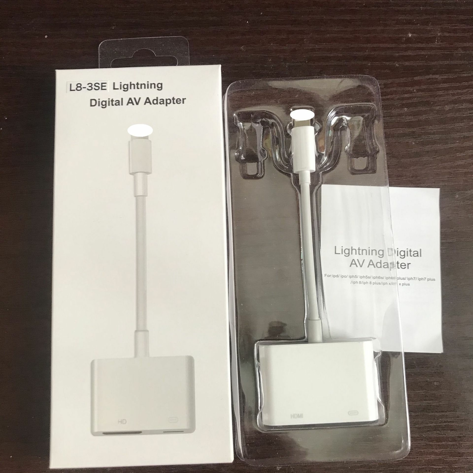 Apple Lightning Digital AV Adapter,1080P Lightning to HDMI Cable Sync Screen HDM