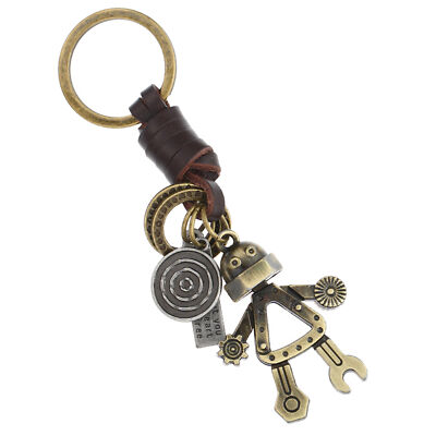 Robot Pendant Ornamental Unique Design Miniature Robot Retro Key Pendant Stylish