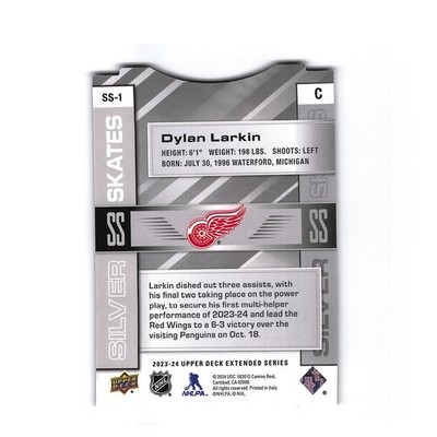2023 Upper Deck Extended #SS-1 Dylan Larkin Silver Skates
