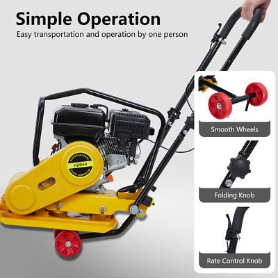 7.0hp Walk-Behind Vibratory Plate Compactor soil Dirt Rammer 212cc Gas Engine