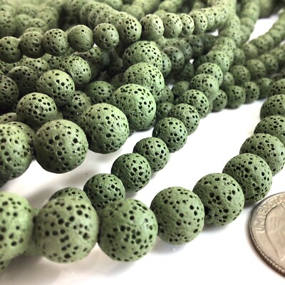 13 Color Lava Stone Bead Rock Round Beads 15'' 6mm 8mm 10mm Jewelry Make Diffuser