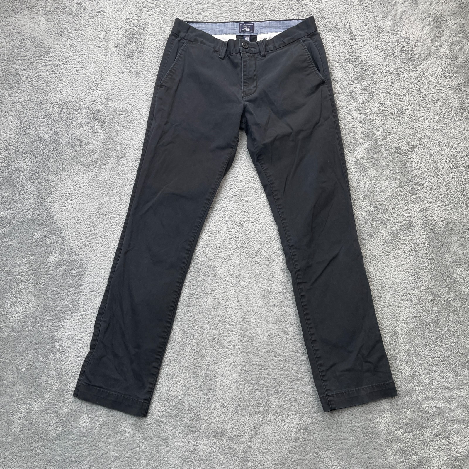 Gap Mens Pants 30x30 Black Khakis Slim Fit Stretch Cotton Straight Leg Casual