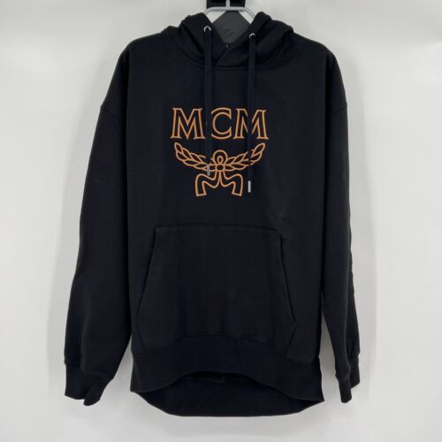 MCM Men's Classic Logo Fleece Hoodie Sweatshirt sz S Black MCM Men's Classic Logo Fleece Hoodie Sweatshirt sz S Black