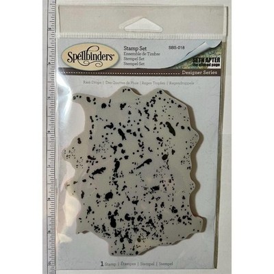 Spellbinders Rain Drops Cling Stamp Set Background Card Making