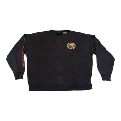Pull & Bear Guns N Roses Locked N Loaded Sweatshirt Womens Small Black Pullover