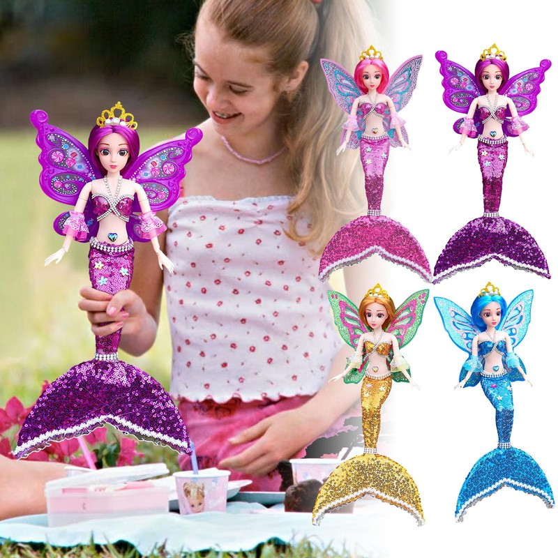 Mermaid Princess Dolls Pool Toy Baby Girl Bath Water Toy DIY