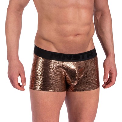 Manstore M2368 Micro Pant mens underwear boxer brief trunk shiny snake metallic