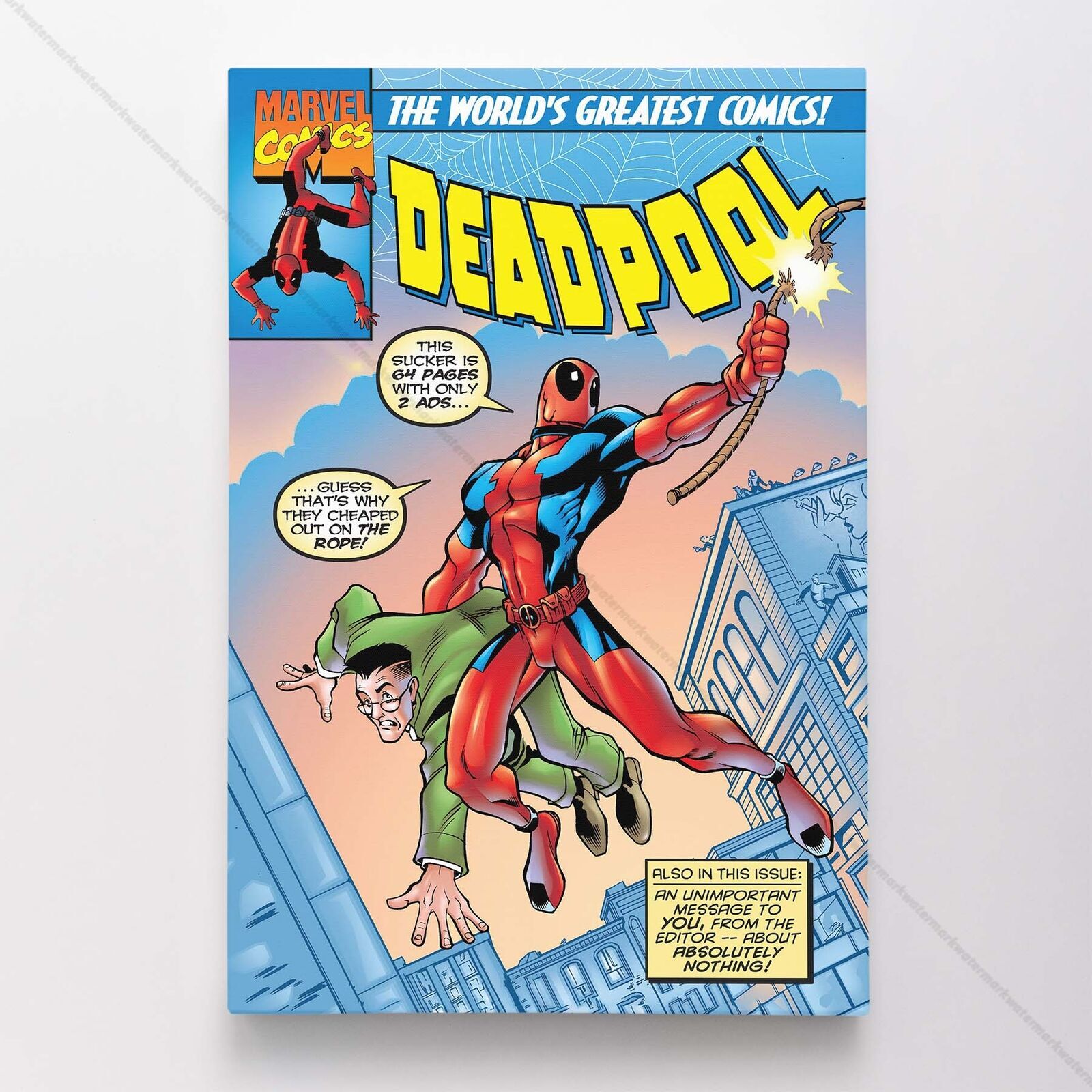 Deadpool Poster Canvas Vol 3 #11 Marvel Superhero Comic Book Art Print