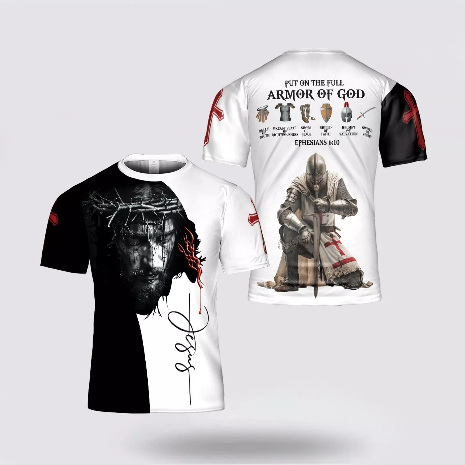 Put On The Full Armor Of God Ephesians 6:10 3D T-SHIRT Mother Day Gift Us Size