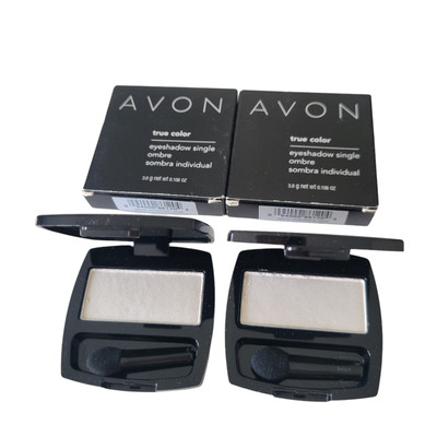 Avon True Color Eyeshadow Single Pearly White Lot of 2 New with Box