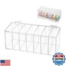 KVMORZE Adjustable Label Dispenser 7-Slot, Acrylic Wall Mountable Day of The Week Covered Sticker Roll Dispenser, Transparent Home Organization Box for Weekly Stickers, Jewelry, Coffee Bean, Perfumes