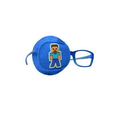 Playful comfortable kids fully obscured eye patch