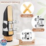 Treela Clarinet Ligature 2.5 Bb with 20 Pcs Clarinet Reeds Adjustable Screws Reeds for Clarinet Replacement Supply Use, Mouthpiece Not Included