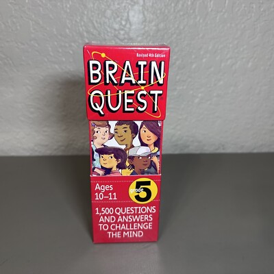 Brain Quest Grade 5 - 1500 Questions & Answers To Challenge The Mind  NEW