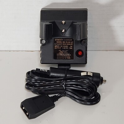 Streamlight Stinger Fast Battery Charger w/Car DC Power Adapter Model 75100 