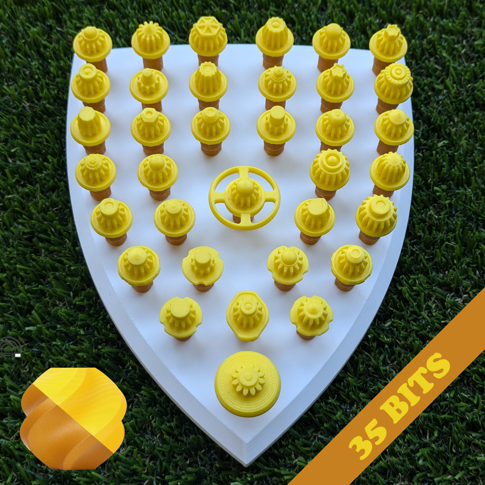 35 Bits Dual Tone Gold Yellow Bundle BX-00 Beyblade X Bit