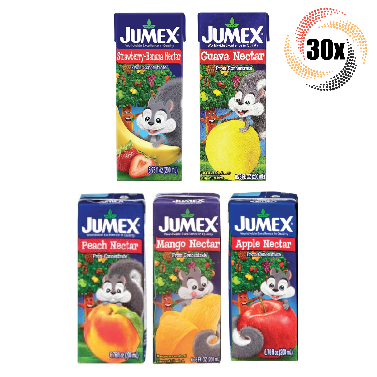 Full Box 30x Cartons Jumex Mini Variety Nectar Kids Juice