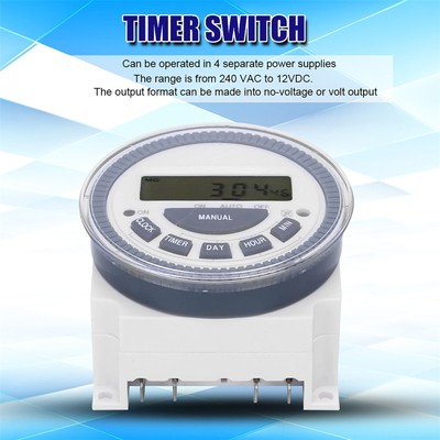 Timer Switch Electronic LCD Digital Display Time Control Switches TM619H 2