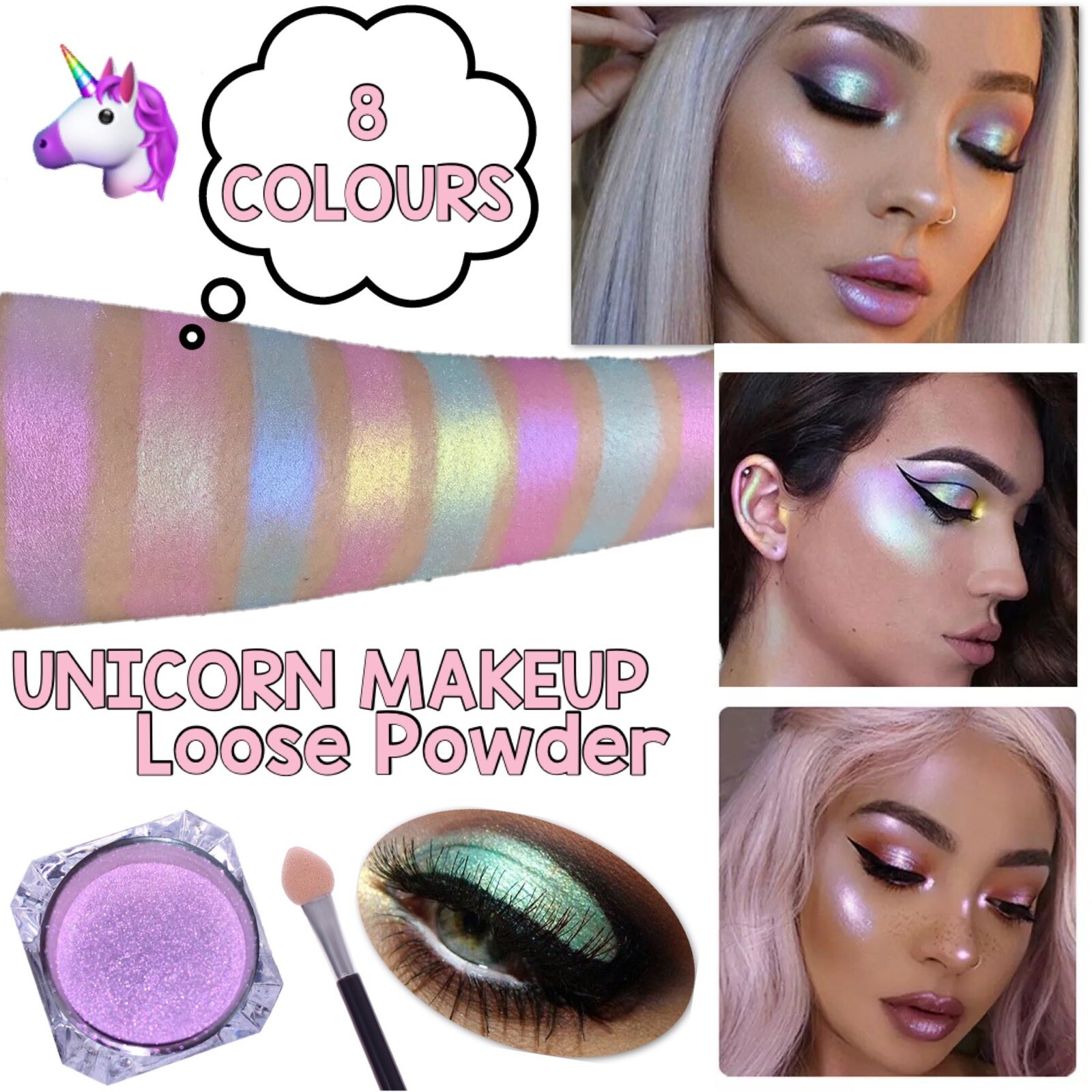 Mermaid Eyeshadow Make up Loose Powder 