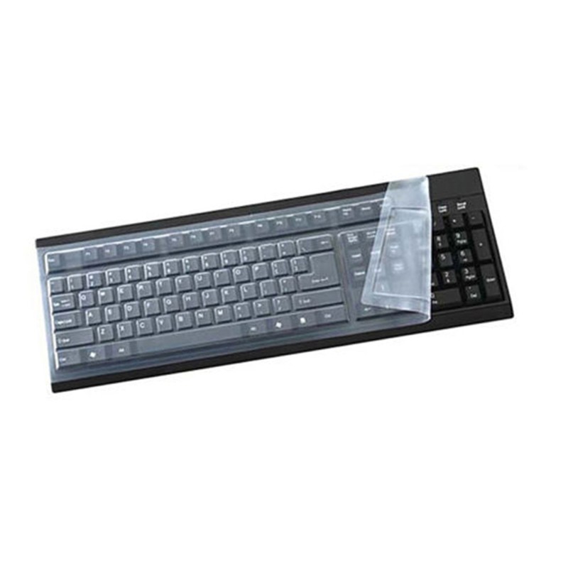 Universal Clear Keyboard Skin Protector Silicone Cover for Desktop PC Ultra-thin