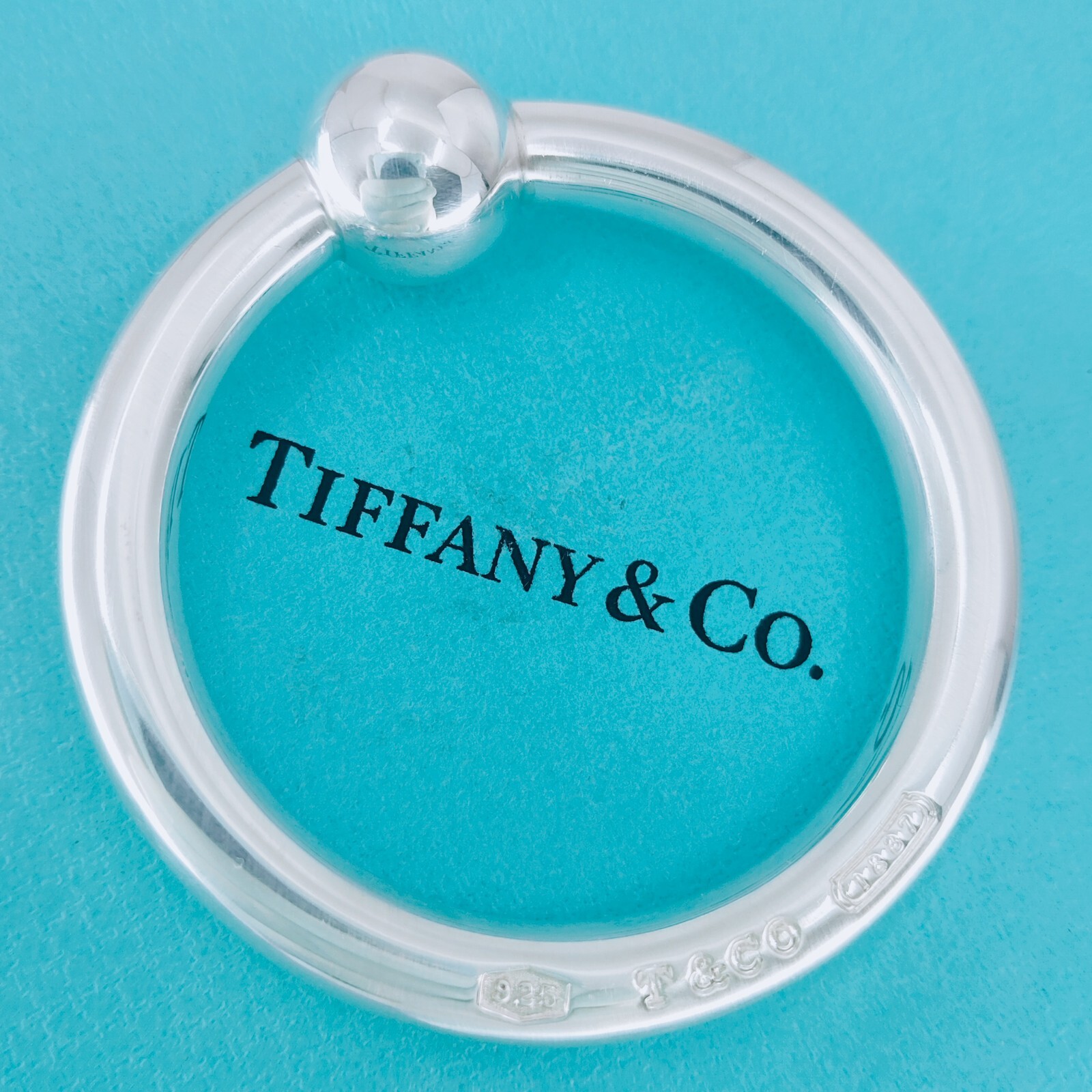 Tiffany & Co. 1837 Baby Round Circle Rattle Ring Sterling