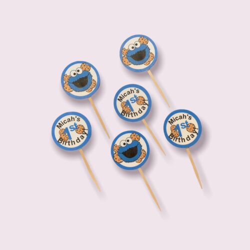 Cookie Monster Cupcake Toppers