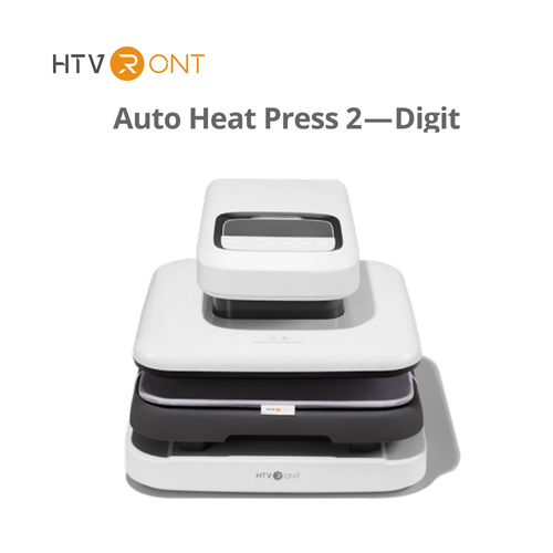 HTVRONT Auto Heat Press 2-Digit 15x15 in Plate T Shirt Printing Machine White
