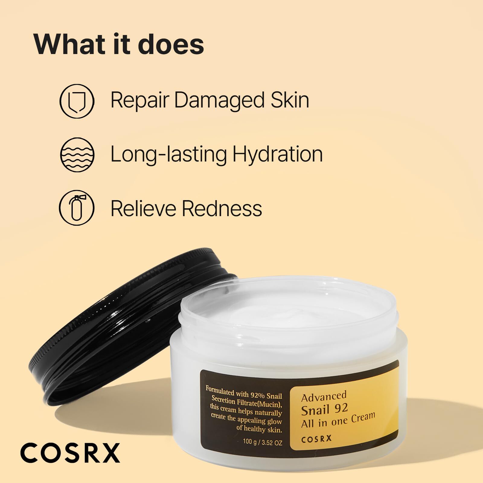 [COSRX]Snail Mucin 92% Moisturizer 100g Daily Repair Face Ge
