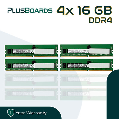 SK Hynix 4x 16GB = 64GB PC4-2666V DDR4 RDIMM REG ECC 2666MHz 2Rx8 Server Memory