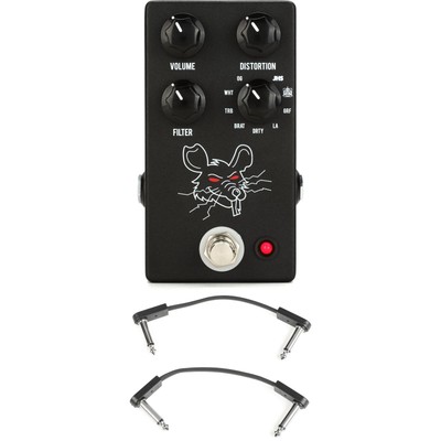 JHS PackRat 9-way Rodent-style Distortion Pedal with EBS Patch Cables