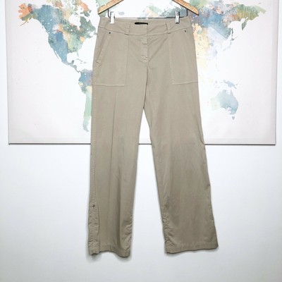 Weekend MaxMara Pants Size 8 Khaki Tan Straight Leg Relaxed Sport Fit W8