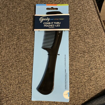 Goody Comb It Thru Super Detangling Comb  Black In Package