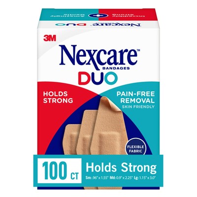Duo Bandages, Painless Removal, Strong Adhesive Bandages Stay on for 24 Hours...