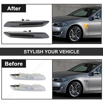 LED Seitenblinker Blinker Für BMW 5er F10 / F11 Pre-LCI BJ 2011-2013 | Carbon 2x