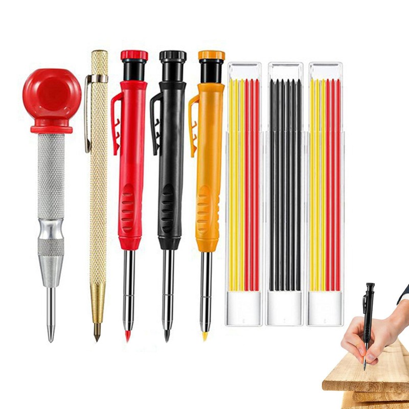 Solid Carpenter Pencil Construction Mechanical Pencil Set For Woodworking